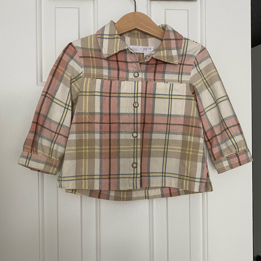 Zara Toddler Girl Plaid Top
